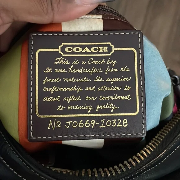 バッグ OLD COACH purse shoulder bag All leather Old COACH Leather Shoulder Bag mini Hand Bag Dark Brown